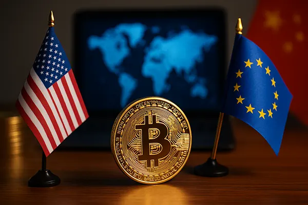 Bitcoin und Flaggen