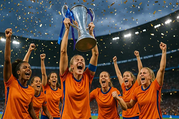 Spielerinnen feiern Sieg 2025