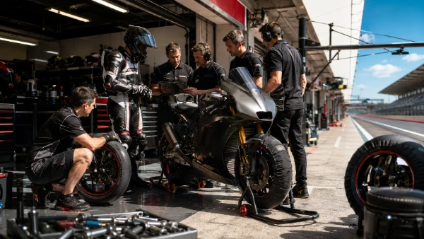 MotoGP riders racing